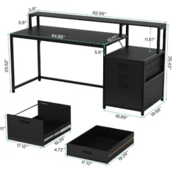 Tribesigns 63" Ergonomic Office Desk