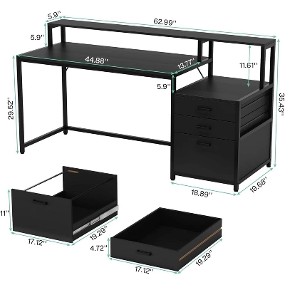 Tribesigns 63" Ergonomic Office Desk 1 Tribesigns 63" Ergonomic Office Desk