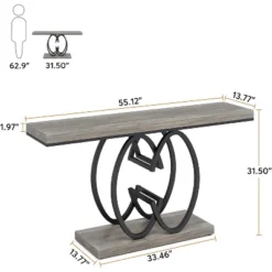 Tribesigns 55" Console Entryway Table With Geometric Metal Base 10 Tribesigns 55" Console Entryway Table With Geometric Metal Base -Tribesigns Sales Store GUEST 23d3ab31 36e6 4df1 b25b 8371ab5e35ca