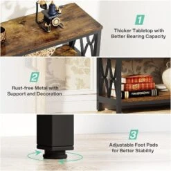 Tribesigns 70.9" 3-Tier Sofa Console Table -Tribesigns Sales Store GUEST 253f8d20 7da6 46e8 a62c 8267d6bf93b6