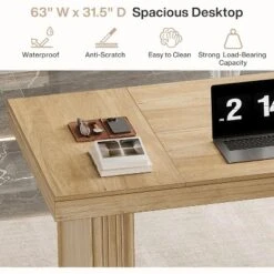 63" Executive Desk, Office Computer Desk With Heavy-Duty Legs And Thickened Desktop, Large Writing Workstation Study Table For Office -Tribesigns Sales Store GUEST 255e8018 1644 49be a1ef 33a2e860f843