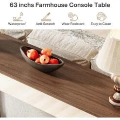Tribesigns Mirrored Console Table, 63-Inch Farmhouse Entryway Table, Wooden Behind Couch Sofa Table For Entrance, Hallway, Foyer, Living Room -Tribesigns Sales Store GUEST 26fddb79 6e88 4ba4 aeb0 daccced99877