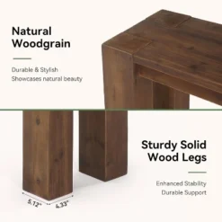 Tribesigns Solid Wood Console Table, 70.9" Extra Long Farmhouse Sofa Table Behind Couch, For Living Room, Foyer, Hallway, Rustic Brown -Tribesigns Sales Store GUEST 2945b119 f404 4584 a608 bb439578eae3