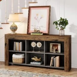 Tribesigns 62.99-Inch Wooden Console Table With 6 Storage Cubes -Tribesigns Sales Store GUEST 29bc9087 142c 4e64 b7bd b89e5651e643