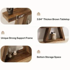 Tribesigns 55.12-Inch Farmhouse Console Table With Storage, Industrial Wooden Sofa Table -Tribesigns Sales Store GUEST 2b92172f 63d1 44b5 981e e94beff99280