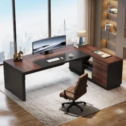 Tribesigns 80'' L-Shaped Executive Office Desk With 55'' Drawers Cabinet 16 Tribesigns 80'' L-Shaped Executive Office Desk With 55'' Drawers Cabinet -Tribesigns Sales Store GUEST 2bcca9d1 11bc 4cfa b80c 169a49e10043