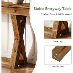 Tribesigns 63-Inch Solid Wood Console Table, Farmhouse Entryway Table With X-Shaped Legs For Living Room, Behind Sofa, Hallway, Easy Assembly 13 Tribesigns 63-Inch Solid Wood Console Table, Farmhouse Entryway Table With X-Shaped Legs For Living Room, Behind Sofa, Hallway, Easy Assembly -Tribesigns Sales Store GUEST 2bdd773b 7156 452a 91e3 e642c6133ab8