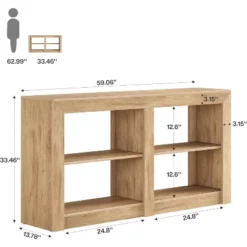 Tribesigns 59-Inch 3-Tier Farmhouse Entryway Table, Wood Console Table Behind Couch -Tribesigns Sales Store GUEST 2c5c767b 0bef 4b6c 9e8c 9b0527956ae7