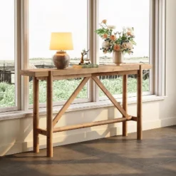 Tribesigns Solid Wood Console Table, 63" Long Farmhouse Entryway Sofa Table For Living Room, Hallway, Foyer, Entrance -Tribesigns Sales Store GUEST 2dd46bbb c244 4adf 8ffe 42715c5dc3ec