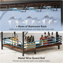 Tribesigns L-Shaped Home Bar Unit, 3-Tier Liquor Table With Storage Shelf -Tribesigns Sales Store GUEST 2fb35772 b64d 408b b6a6 7db7e6246d93