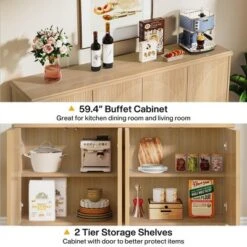 Tribesigns 59.4-Inch Buffet Cabinet Sideboard 17 Tribesigns 59.4-Inch Buffet Cabinet Sideboard -Tribesigns Sales Store GUEST 303f4120 0bcf 4554 8ba7 534ab36c614c