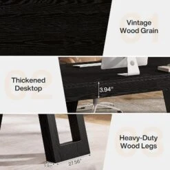 Tribesigns 63" Wood Executive Desk, Home Office Computer Desk With Double Pedestal, Study Writing Table, Business Workstation For PC Laptop -Tribesigns Sales Store GUEST 307b8a70 273e 4d75 bed0 755d3e0bd741