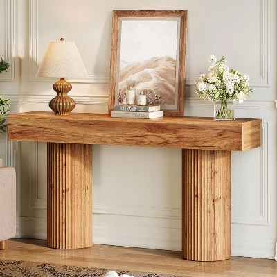 Tribesigns Farmhouse Console Table, 63-Inch Long Wooden Entryway Table Behind The Couch 5 Tribesigns Farmhouse Console Table, 63-Inch Long Wooden Entryway Table Behind The Couch - Image 5