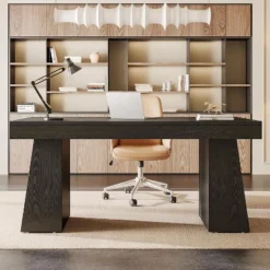 Tribesigns 55 Inches Home Office Executive Desk With Double Trapezoid Base -Tribesigns Sales Store GUEST 31f0579a deeb 4662 bc28 388592e4408c