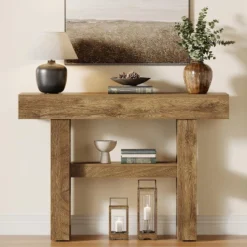 Tribesigns 41.34"Farmhouse Console Table, 2-Tier Narrow Sofa Table Behind The Couch, With Storage Shelves For Living Room -Tribesigns Sales Store GUEST 32d23425 803f 42fc b06a 6a6db5667015