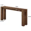 Tribesigns Solid Wood Console Table, 70.9" Extra Long Farmhouse Sofa Table Behind Couch, For Living Room, Foyer, Hallway, Rustic Brown