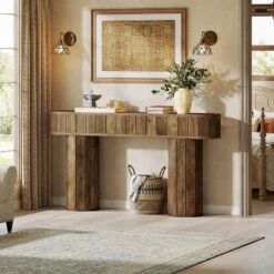Tribesigns Farmhouse Wooden Console Table -Tribesigns Sales Store GUEST 33550068 54c1 4168 8425 5bbc26f265be