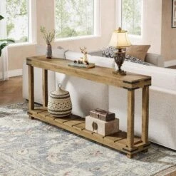 Tribesigns 70.9-Inch Extra Long Sofa Table, 2-Tier Farmhouse Console Table With Storage Shelves -Tribesigns Sales Store GUEST 36839f84 d803 4e20 ab35 8deea468f62c