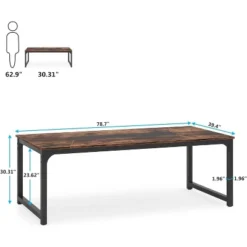 Tribesigns 78.7" Rectangular Office Desk
