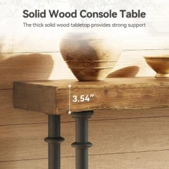 Tribesigns Solid Wood Console Table For Entryway, 55-Inch Long Sofa Table With Shelf, Behind Couch For Foyer, Hallway, Living Room 14 Tribesigns Solid Wood Console Table For Entryway, 55-Inch Long Sofa Table With Shelf, Behind Couch For Foyer, Hallway, Living Room -Tribesigns Sales Store GUEST 39dbf35c a750 40be 82b6 420ef40700ff