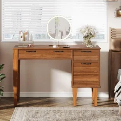 Tribesigns 47" Wood Computer Desk With 3 Drawers, Farmhouse Small Office Desk With Storage For Home Office, Bedroom, Study Room, Brown -Tribesigns Sales Store GUEST 3a89aa31 3c09 4d95 a03e eb1958ef95ca