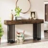 Tribesigns 55-Inch Console Table For Entryway, Industrial Hallway Table With Stylish Metal Frame For Living Room, Entrance