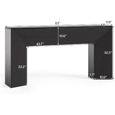 Tribesigns Console Table For Entryway, 63“Extra Long Black Wooden Sofa Table For Living Room, Modern Hallway Foyer Table For Entrance, Easy Assembly 1 Tribesigns Console Table For Entryway, 63“Extra Long Black Wooden Sofa Table For Living Room, Modern Hallway Foyer Table For Entrance, Easy Assembly