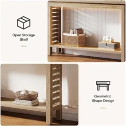 Tribesigns 2-Tier Farmhouse Console Table, Long Narrow Wood Grain Finish Entryway Table For Foyer, Hallway, Living Room,Oak -Tribesigns Sales Store GUEST 41f640c5 9135 4d87 aa1f bc15cd972469