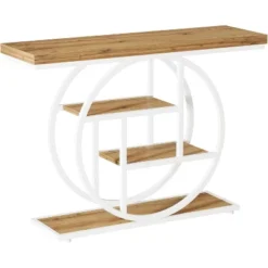 Tribesigns Industrial 4-Tier 41.3" Console Table With Circle Base -Tribesigns Sales Store GUEST 42345f08 9d5b 4946 a3b9 d2fe6f3f1dab