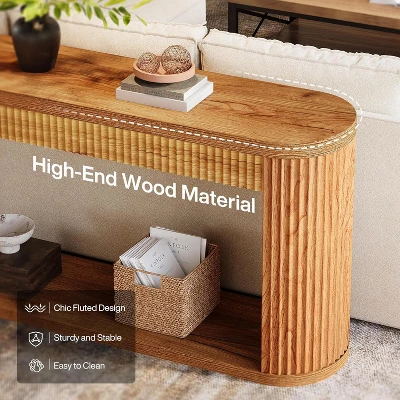 Tribesigns 63" Console Table For Entryway, Narrow Wood Sofa Table Behind Couch For Entrance, Hallway, Foyer 5 Tribesigns 63" Console Table For Entryway, Narrow Wood Sofa Table Behind Couch For Entrance, Hallway, Foyer - Image 5