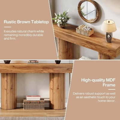 Tribesigns Farmhouse Console Table, 63-Inch Long Wooden Entryway Table Behind The Couch 7 Tribesigns Farmhouse Console Table, 63-Inch Long Wooden Entryway Table Behind The Couch - Image 7