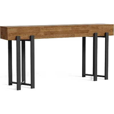 Tribesigns 63"Console Table For Entryway, Farmhouse Behind Couch Table, Sofa Table With Black Metal Frame For Living Room, Oak 7 Tribesigns 63"Console Table For Entryway, Farmhouse Behind Couch Table, Sofa Table With Black Metal Frame For Living Room, Oak - Image 7