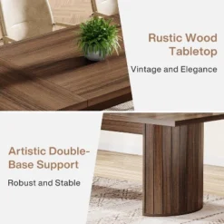 Tribesigns 78.74" Extra Long Executive Desk, Large Computer Office Desk With Wooden Double Pedestal -Tribesigns Sales Store GUEST 4638db06 64f2 46a6 b1ac b462c3dbe455