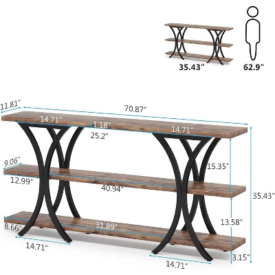 Tribesigns 70.87 Inch Narrow Console Table 2 Tribesigns 70.87 Inch Narrow Console Table - Image 2