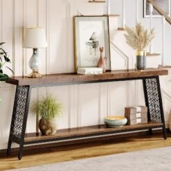 Tribesigns 70.9" Extra Long Console Table, 2-Tier Sofa Table With Storage, Industrial Entryway Table Behind Couch -Tribesigns Sales Store GUEST 470d7aaa 3272 4e00 99fe df754e9fe151 1