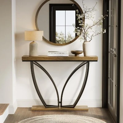 Tribesigns 41.3"Sofa Table, Industrial Behind Couch Furniture, Narrow Long Console Table For Entryway, Living Room, Hallway, Office, Rustic Brown 7 Tribesigns 41.3"Sofa Table, Industrial Behind Couch Furniture, Narrow Long Console Table For Entryway, Living Room, Hallway, Office, Rustic Brown - Image 7