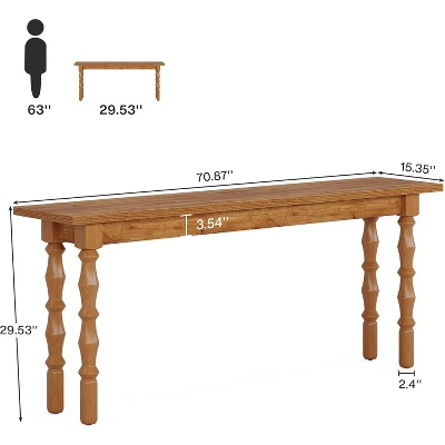 Tribesigns 70.9 Inch Narrow Sofa Table, Extra Long Console Table Behind Couch With Solid Wood Leg For Living Room Hallway Entrance 6 Tribesigns 70.9 Inch Narrow Sofa Table, Extra Long Console Table Behind Couch With Solid Wood Leg For Living Room Hallway Entrance - Image 6