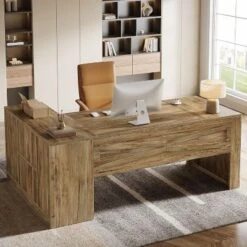 Tribesigns 70.87" L-Shaped Executive Desk, Large Office Computer Table With File Cabinet -Tribesigns Sales Store GUEST 4b531d8f 7244 45f4 ad4a e1e21b5e0db8