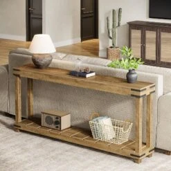 Tribesigns 70.9-Inch Extra Long Sofa Table, 2-Tier Farmhouse Console Table With Storage Shelves -Tribesigns Sales Store GUEST 4f856c53 9dfc 494c 843c 4ab8408fd545