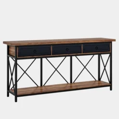 Tribesigns 70.9" Farmhouse Console Table With 3 Drawers, Narrow Long Sofa Foyer Table With Storage Shelf For Entryway, Hallway -Tribesigns Sales Store GUEST 511668a8 7b52 40d3 84f6 f84da35b0781