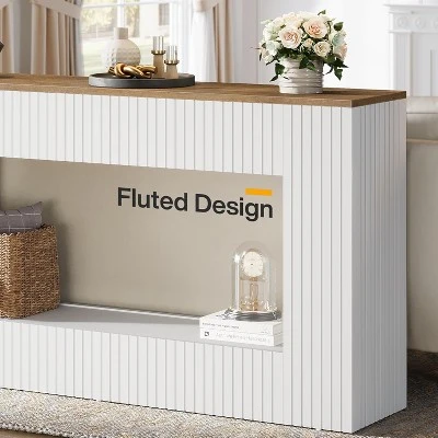 Tribesigns Modern Console Table, 55" Wood Entryway Table With Storage, Narrow Long Sofa Table Behind Couch Table For Living Room, Hallway 5 Tribesigns Modern Console Table, 55" Wood Entryway Table With Storage, Narrow Long Sofa Table Behind Couch Table For Living Room, Hallway - Image 5