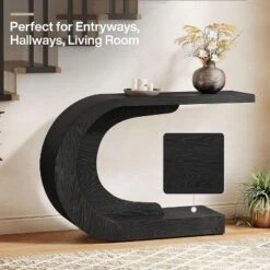 Tribesigns 43.3" C-Shaped Console Table, Wood Entryway Hallway Table Accent Table For Hall, Living Room, Entrance, Foyer -Tribesigns Sales Store GUEST 51e4c381 afa1 41f9 9014 b8859faaa3fd