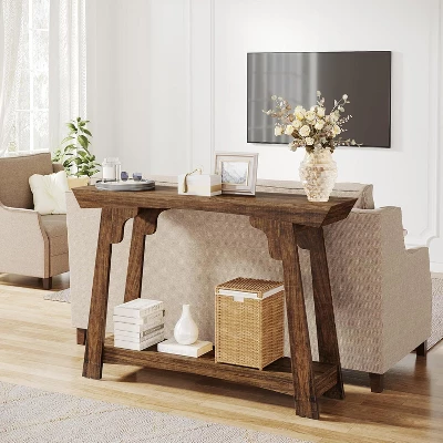 Tribesigns 2-Tier Narrow Wooden Console Table 5 Tribesigns 2-Tier Narrow Wooden Console Table - Image 5