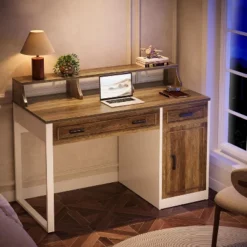 Tribesigns Modern Computer Desk With Drawers & Hutch, Executive Desk With Storage Door Cabinet And Monitor Stand For Home Office -Tribesigns Sales Store GUEST 5443c2cc ab53 4004 824e 46ac270c4e1f