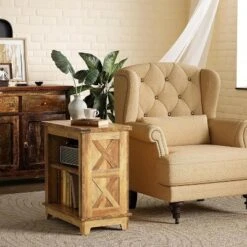 Tribesigns End Table, Wooden Side Table With Dual Shelves & X-Design Accents, Tall Nightstand For Living Room, Bedroom, Office -Tribesigns Sales Store GUEST 55ee9647 4abe 4f1c bf53 ca4323fe337f