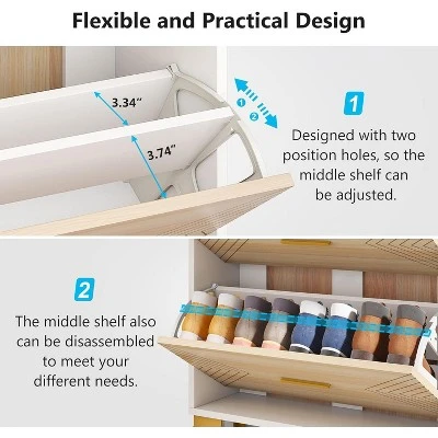 Tribesigns Slim Hidden Shoe Cabinet 4 Tribesigns Slim Hidden Shoe Cabinet - Image 4