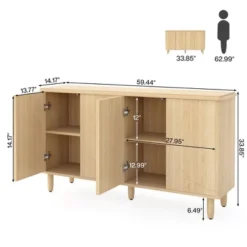 Tribesigns 59.4-Inch Buffet Cabinet Sideboard 16 Tribesigns 59.4-Inch Buffet Cabinet Sideboard -Tribesigns Sales Store GUEST 5810d354 329d 4dd8 b1bc 6fff2f267ef5