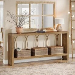 Tribesigns 70.9" Extra Long Console Table, 2-Tier Sofa Table Behind Couch, Modern Foyer Stand For Hallway, Entryway, Living Room -Tribesigns Sales Store GUEST 586d3c26 e9e0 452c be5b c7e3d276bb90