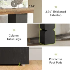 Tribesigns 63"Console Table, Heavy-Duty Look, Modern Entryway Furniture For Living Room, Hallway, Foyer, Brown & Black -Tribesigns Sales Store GUEST 5890b896 d55a 4061 a826 e29dac286ca6