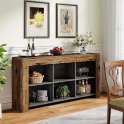 Tribesigns 62.99-Inch Wooden Console Table With 6 Storage Cubes -Tribesigns Sales Store GUEST 5ac379a1 d225 49d9 8b1e 276a6103abc3